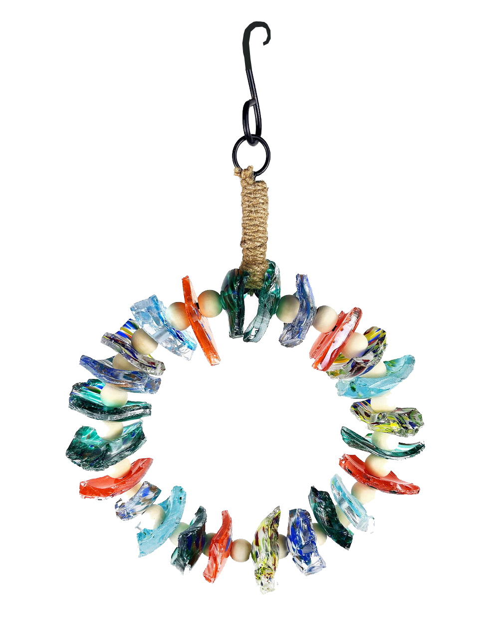 1240074 // Colorful Glass Shards Hanging Suncatcher Decor