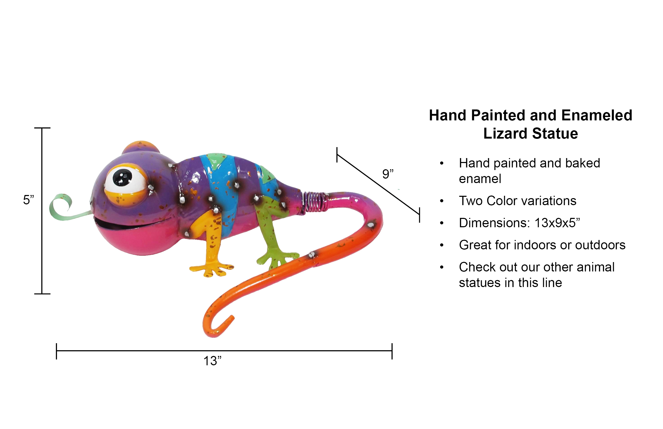 194050A // Lizard Statue - Purple